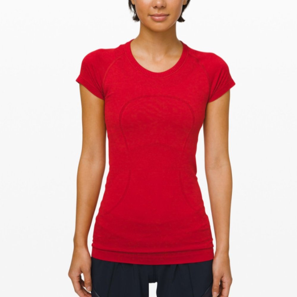 lululemon - Red Short Sleeve Swiftly Tech Shirt